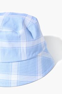 BLUE/WHITE Kids Plaid Bucket Hat (Girls + Boys), image 3