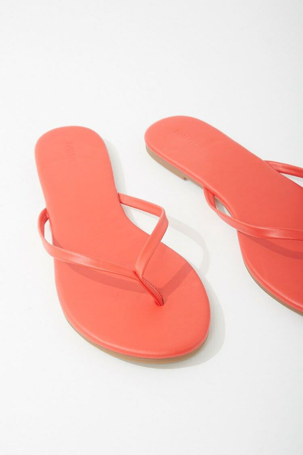 RED Faux Leather Flip Flops, image 3
