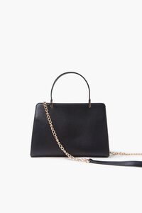 Faux Leather Structured Satchel, image 3