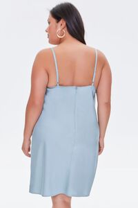 DUSTY BLUE Plus Size Cami Slip Dress, image 3