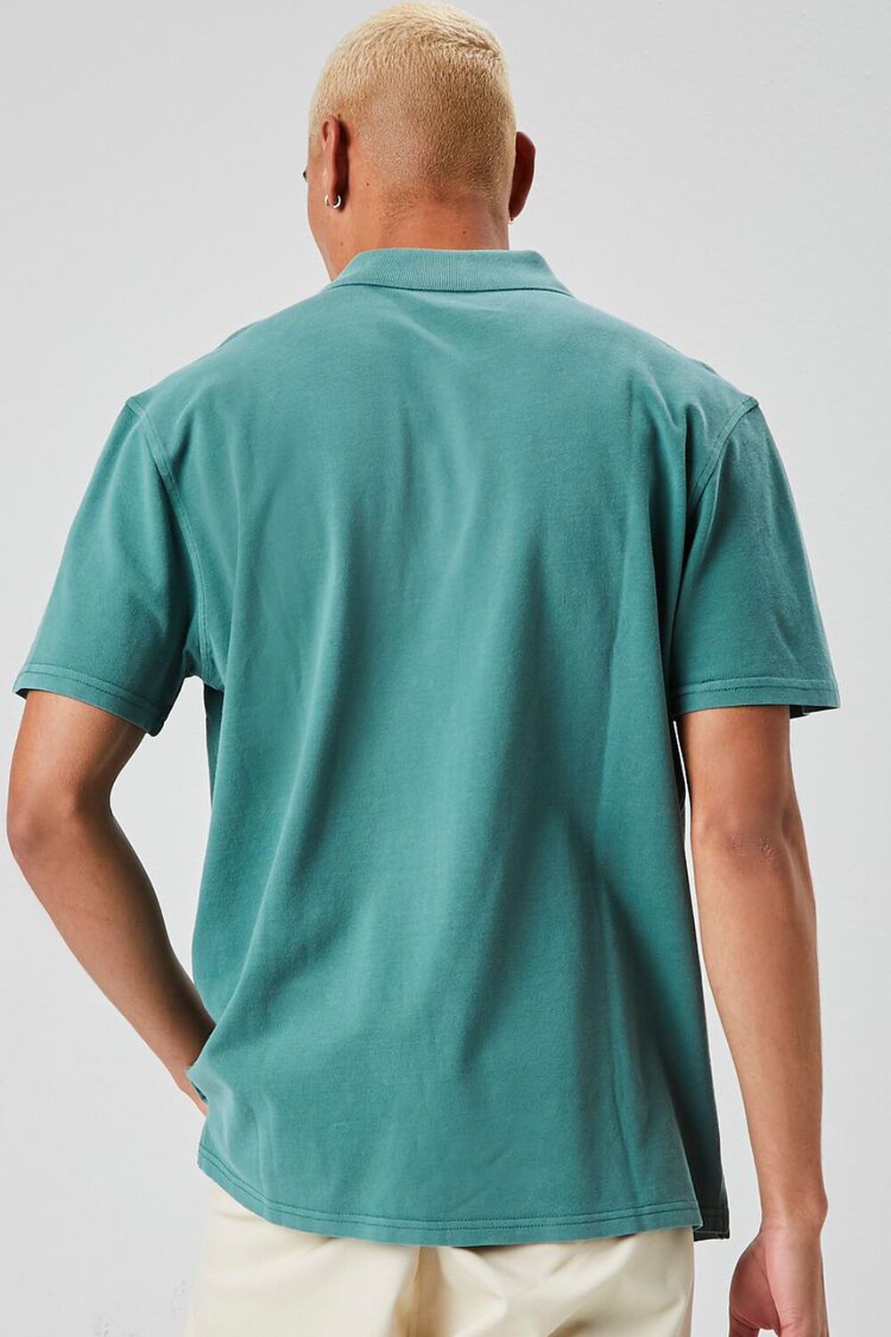 GREEN Vented-Hem Polo Shirt, image 3