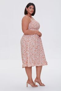 ROSE/MULTI Plus Size Floral Print Dress, image 2