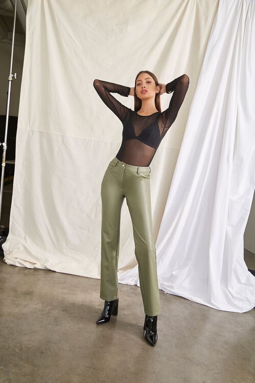 OLIVE Faux Leather High-Rise Pants, image 1