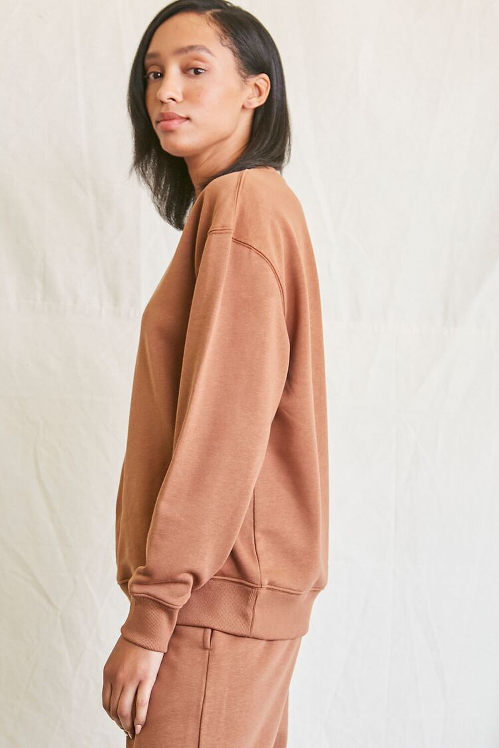 MOCHA French Terry Crew Pullover, image 2