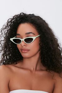 SAGE/BLACK Cat-Eye Tinted Sunglasses, image 2