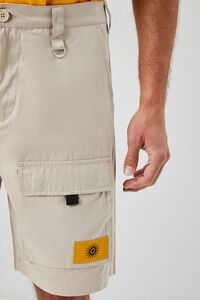 TAUPE Sun Patch Graphic Cargo Shorts, image 6