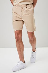 TAUPE Pocket Zip-Fly Shorts, image 2