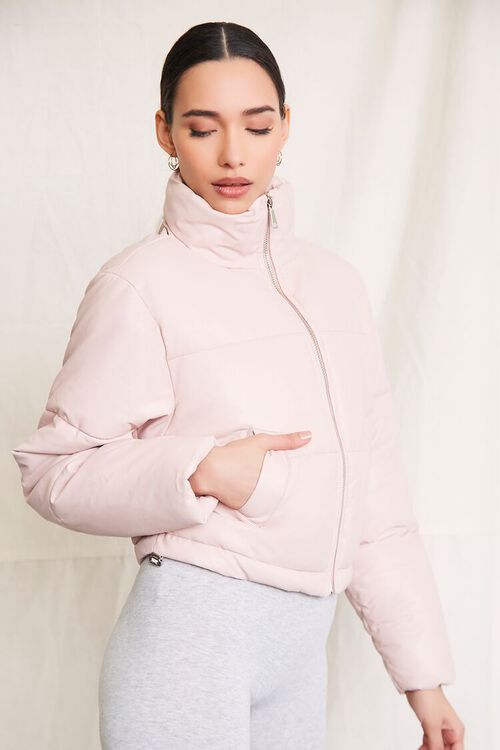 LIGHT PINK Quilted Puffer Jacket, image 3