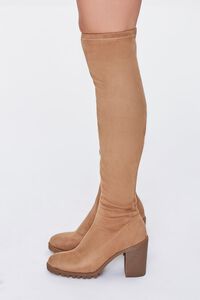TAN Faux Suede Over-the-Knee Boots, image 2