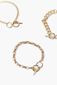 GOLD Toggle Chain Bracelet Set, image 2