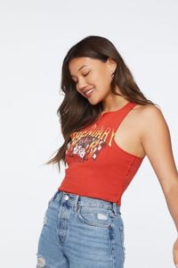 RED/MULTI Legendary Graphic Cropped Tank Top, image 2