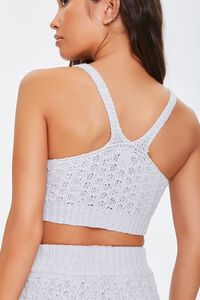 GREY Cable Knit Lounge Crop Top, image 4