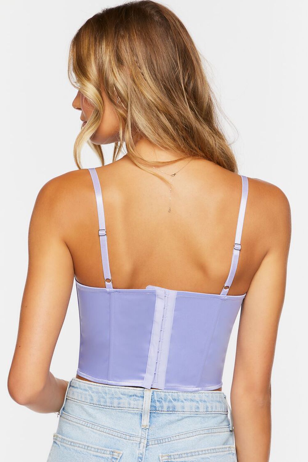 Satin Bustier Cropped Cami, image 3