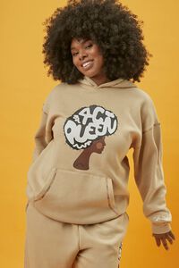 TAUPE/MULTI Plus Size Shae Anthony Graphic Hoodie, image 1