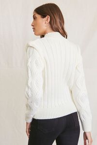 CREAM Mock Neck Cable Knit Sweater, image 3