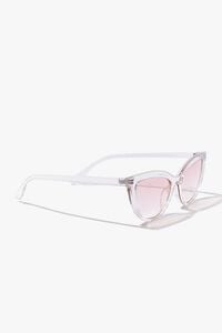CLEAR/PINK Gradient Cat-Eye Sunglasses, image 2