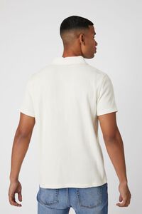 CREAM Ribbed Slim-Fit Pocket Polo Shirt, image 3