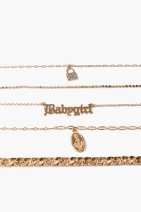 GOLD Babygirl Pendant Bracelet Set, image 2