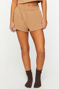 CAPPUCCINO Fleece Crop Top & Shorts Pajama Set, image 6