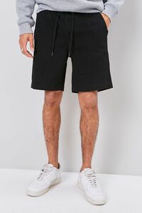 BLACK Drawstring Pocket Shorts, image 2