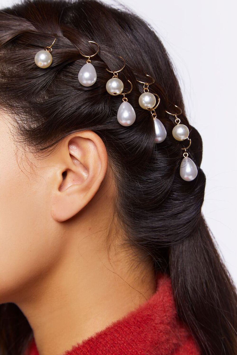 Faux Pearl Hair Ring Set, image 2