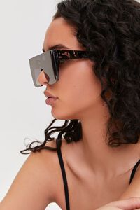 BLACK/BLACK Tinted Shield Sunglasses, image 2