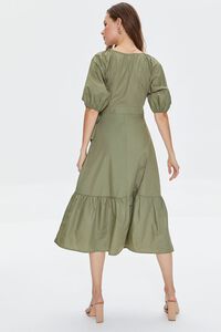 OLIVE Flounce-Trim Wrap Midi Dress, image 3