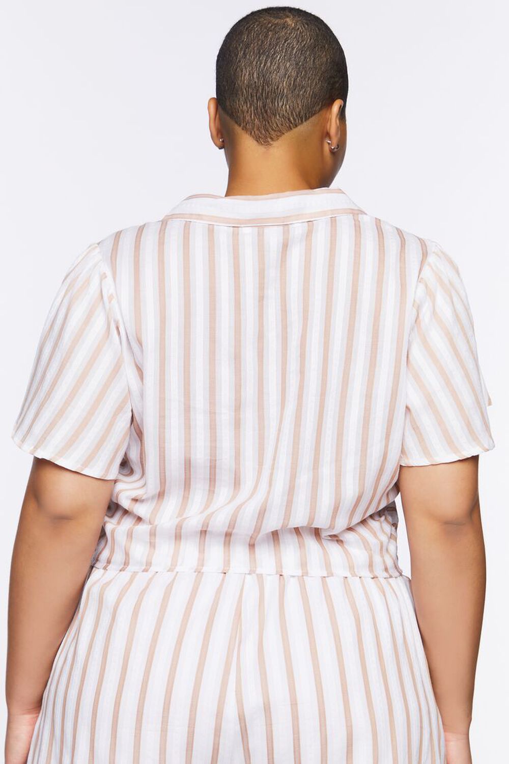 Plus Size Striped Ruched Shirt, image 3