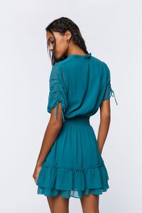 TEAL Ruffle-Hem Mini Dress, image 3