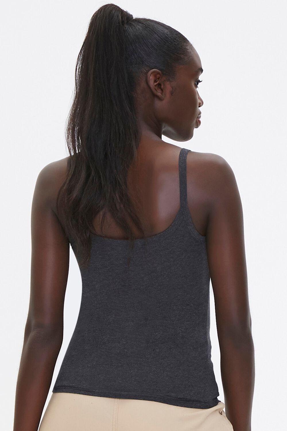 CHARCOAL HEATHER Cotton-Blend Cami, image 3