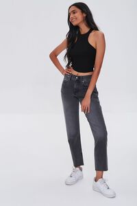 WASHED BLACK Premium Classic Mom Jeans, image 1