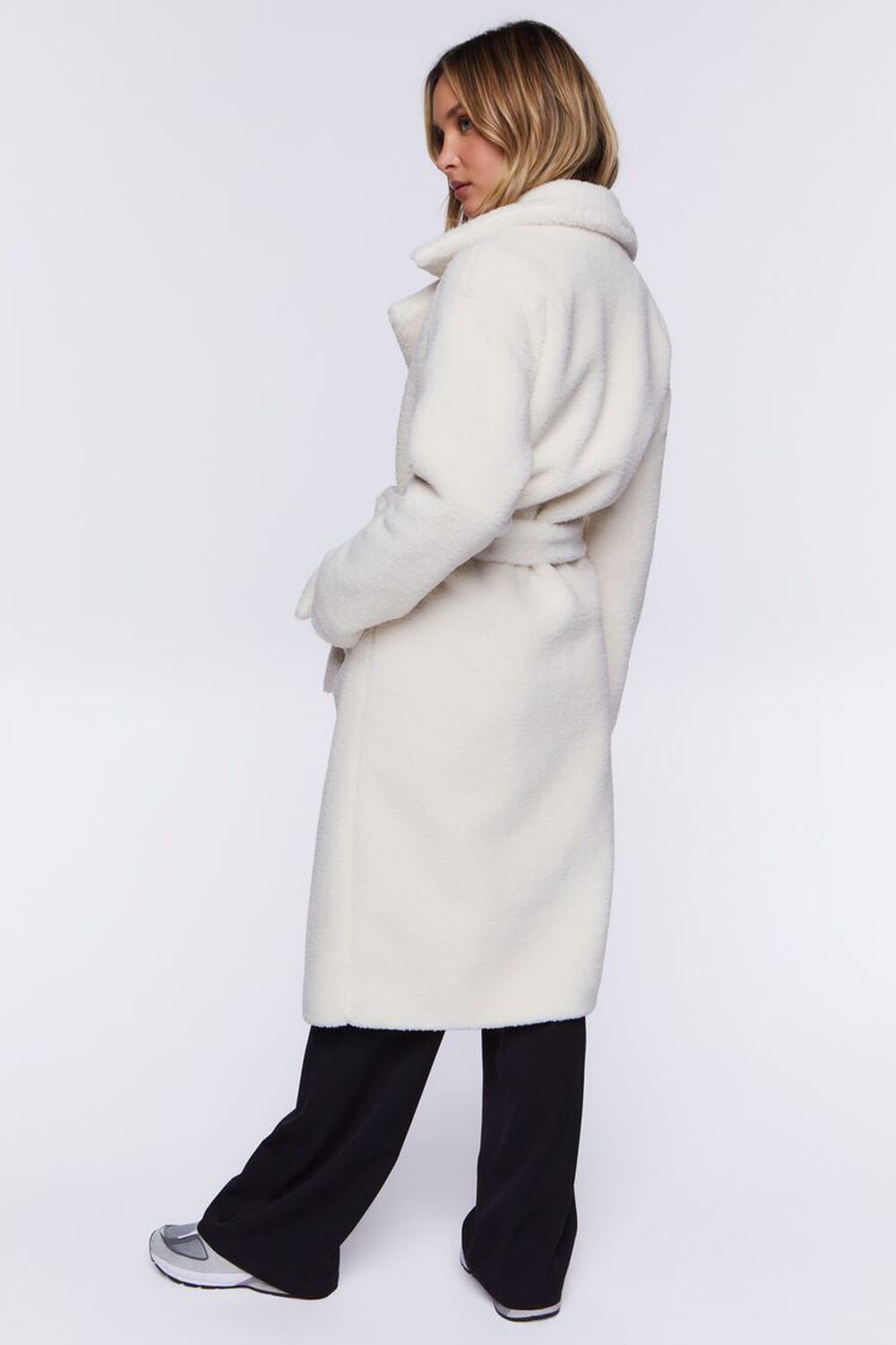 CREAM Faux Shearling Belted Coat, image 3