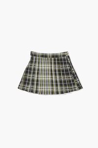 BLACK/MULTI Girls Plaid A-Line Skirt (Kids), image 2