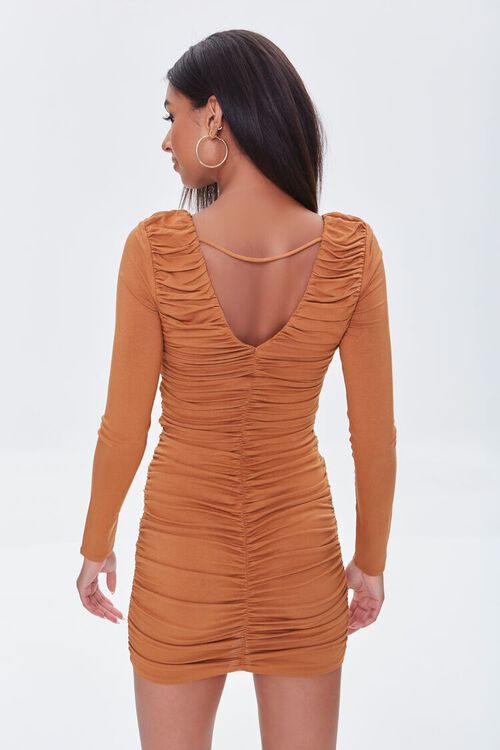 TAUPE Ruched Mini Dress, image 3