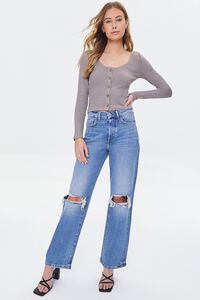 MEDIUM DENIM Hemp 4% High-Rise Straight-Leg Jeans, image 6