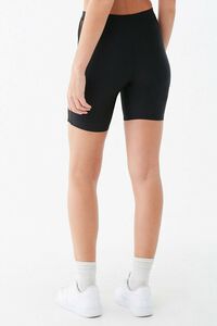 BLACK Mesh Trim Biker Shorts, image 3