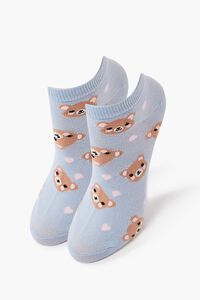 BLUE/MULTI Bear Print Ankle Socks, image 1