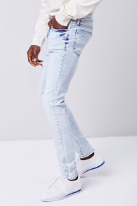LIGHT DENIM Premium Paint Splatter Skinny Jeans, image 3