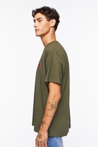 OLIVE/RED Embroidered Primavera Rose Graphic Tee, image 2