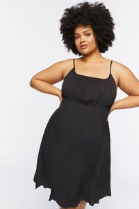 BLACK Plus Size Cami Mini Dress, image 1