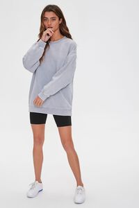 GREY Oversized Fleece Sweatshirt, image 4
