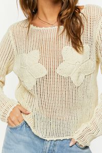 CREAM Open-Knit Floral Sweater, image 5