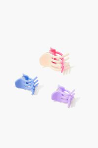 PINK/MULTI Colorblock Hair Claw Clip Set, image 2