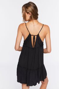 BLACK Plunging Cami Mini Dress, image 3