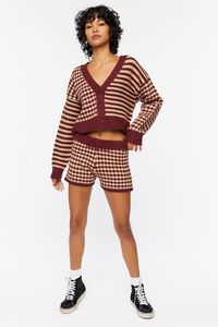 Houndstooth Sweater-Knit Shorts, image 5