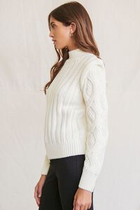 CREAM Mock Neck Cable Knit Sweater, image 2