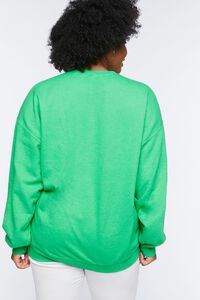 GREEN/MULTI Plus Size Smurf Graphic Pullover, image 3