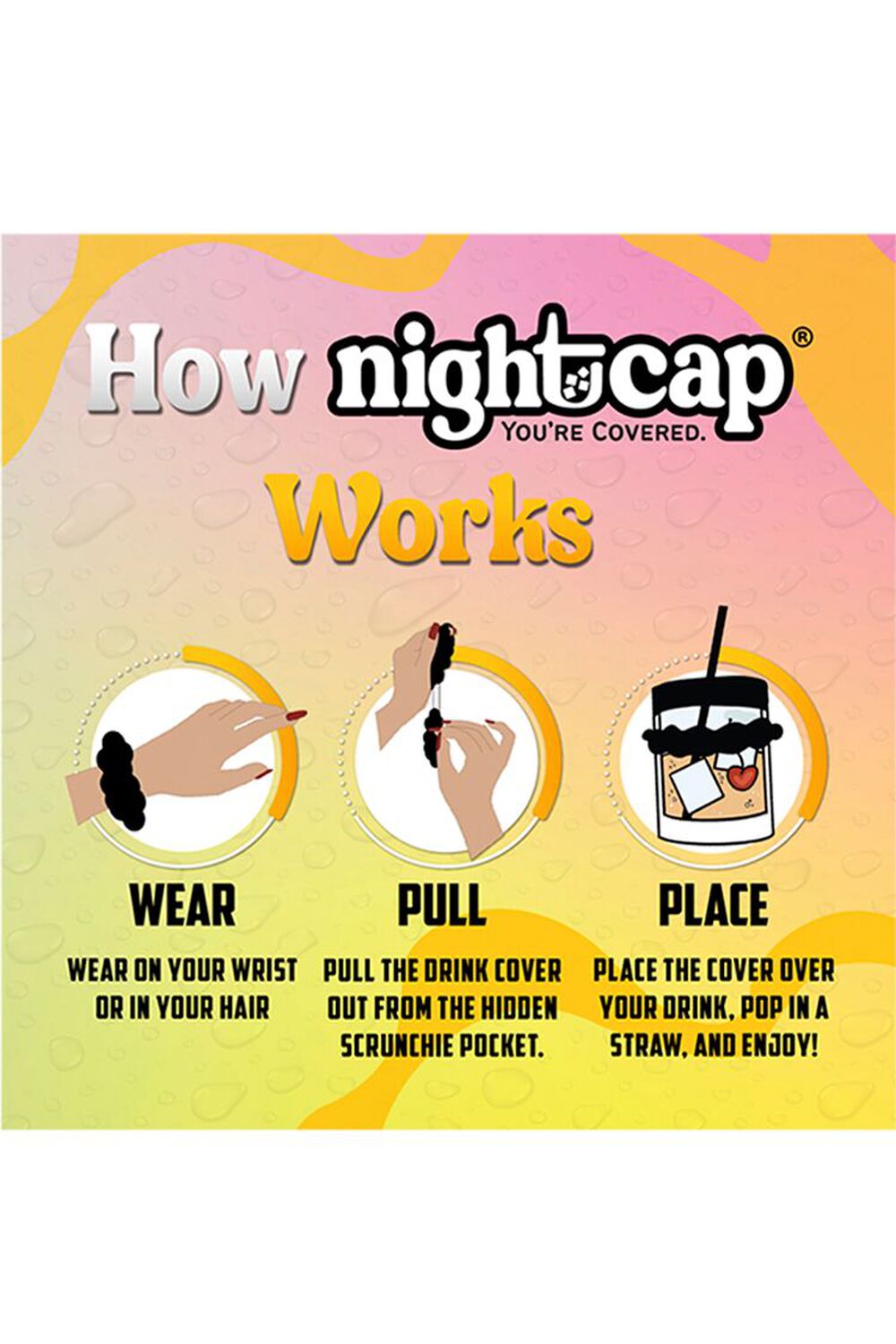 NIGHTCAP Drink Spike Prevention Cover 