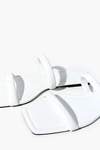 WHITE Dual-Strap Slip-On Sandals, image 5