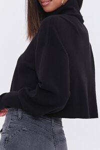 BLACK Turtleneck Cropped Sweater, image 3